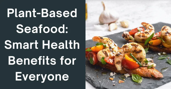 Delicious plant-based seafood dish displayed.