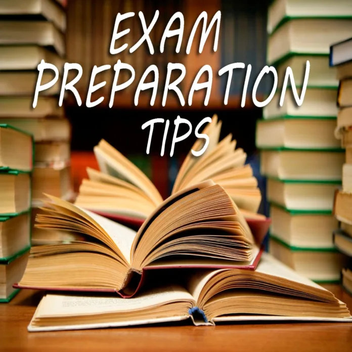 Open books with study tips